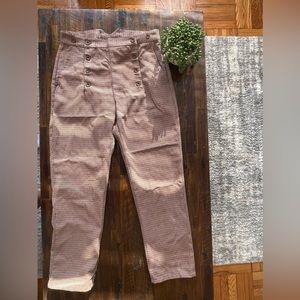Vintage Plaid Button Up Pants
